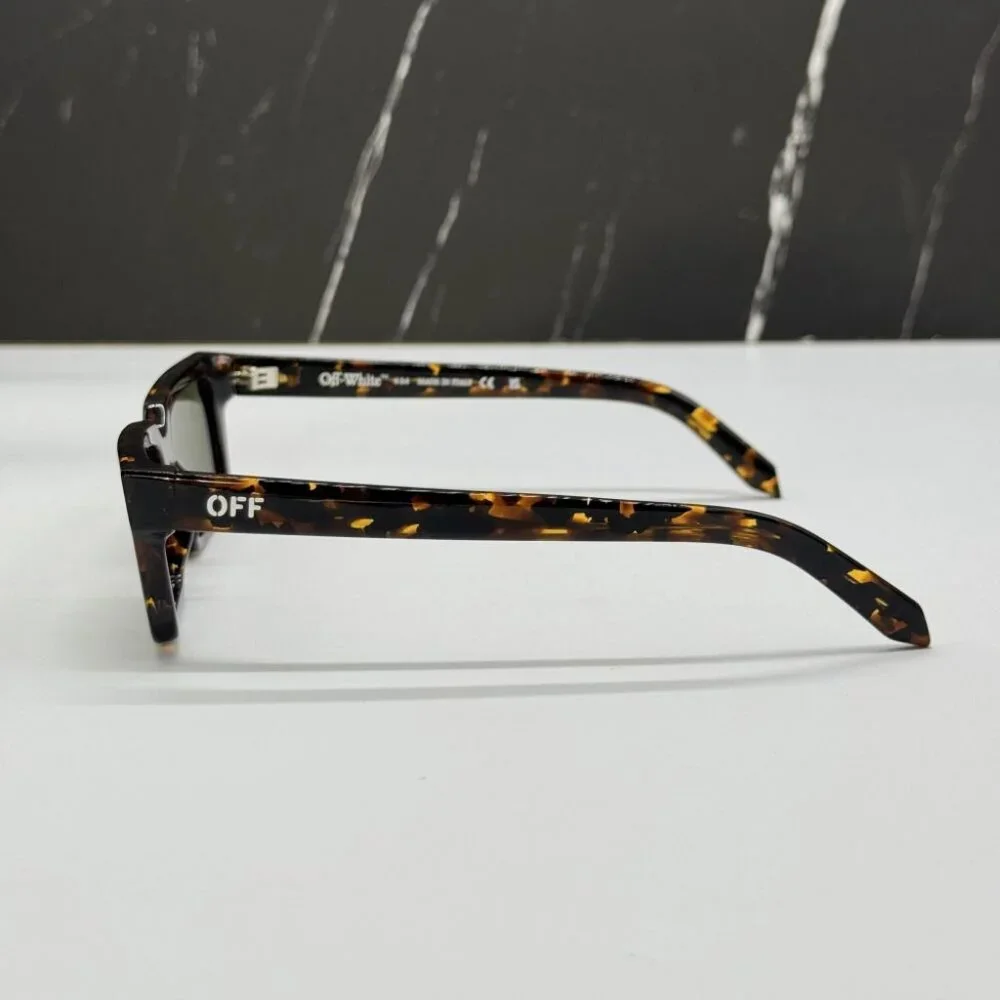 NEW OFF-WHITE OERI13A WARREN 6055 SUNGLASSES UNISEX HAVANA SQUARE EYEWEAR